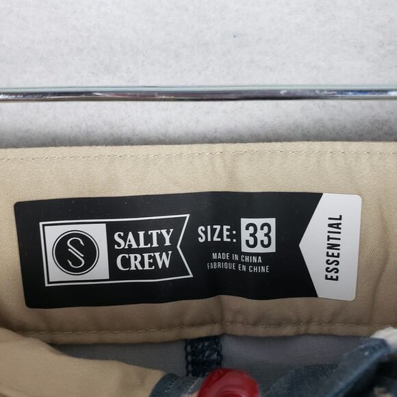 Salty Crew Men's Size 33 Essential Quick Dry Board Shorts Navy Beige Stripes New - Picture 4 of 10